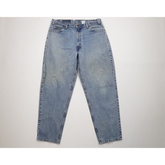Vtg 90s Levis 560 Orange Tab Mens 36x30 Distressed Relaxed Tapered Leg Jeans USA - Picture 1 of 16